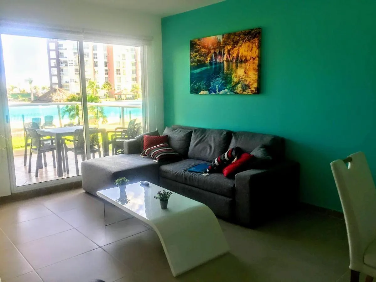 Apartment Escape Al Caribe Con Una Vista Impresionante En Pilarita'S Dream Lagoons Cancun Mexico