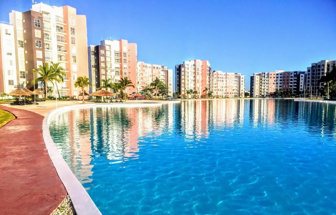 Apartment Escape Al Caribe Con Una Vista Impresionante En Pilarita'S Dream Lagoons Cancun